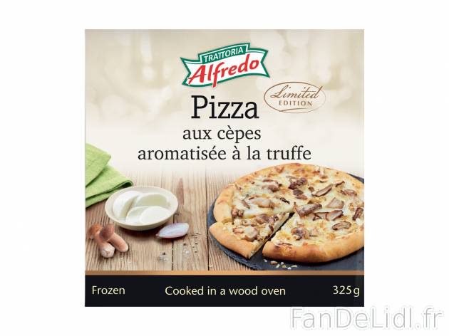 Pizza aux champignons aromatisée à la truffe , le prix 2.99 € 

Caractéristiques

- ...