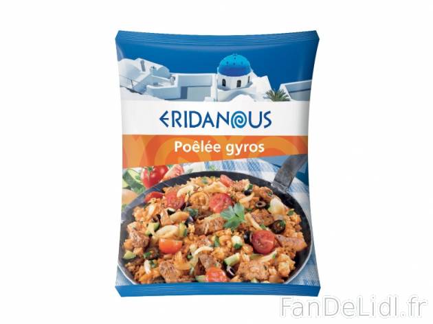 Poêlée gyros , prezzo 2.49 € per 750 g, 1 kg = 3,32 € EUR. 
- Composée de ...