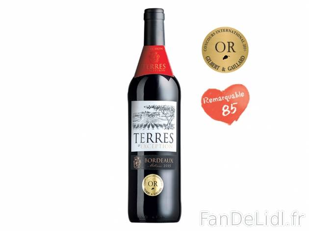 Bordeaux Terres d&apos;Exception 2015 AOP , prezzo 3.78 &#8364; per Soit ...