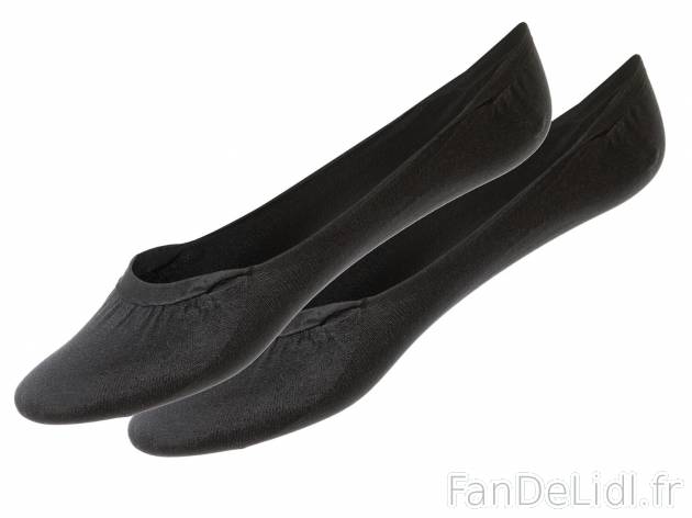 Protège-pieds femme , le prix 2.49 € 
- Lot de 2 paires
- Du 35-38 au 39-42 ...