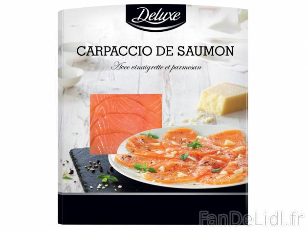 Carpaccio de saumon ASC , le prix 3.99 € 

Caractéristiques

- Rayon frais
- ...