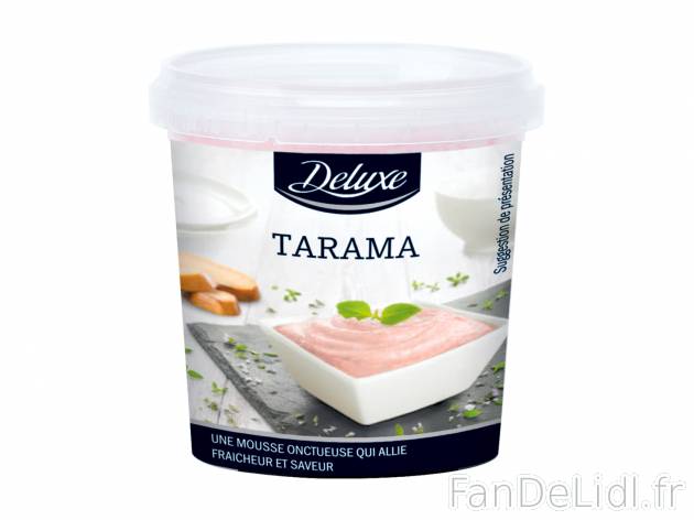 Tarama , le prix 0.89 €  

Caractéristiques

- Transformé en France
- Rayon frais