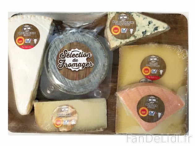 Plateau de fromages AOP , le prix 14.99 &#8364; 
- Assortiment de 6 fromages ...