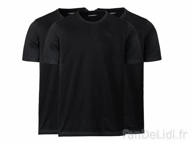 T-shirts , le prix 7.99 € 
- Lot de 3 de la même couleur
- Du S au XXL selon ...