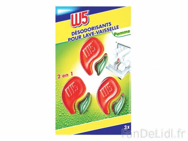 3 désodorisants 2 en 1 pour lave-vaisselle , prezzo 1.49 € per 3 doses au choix ...