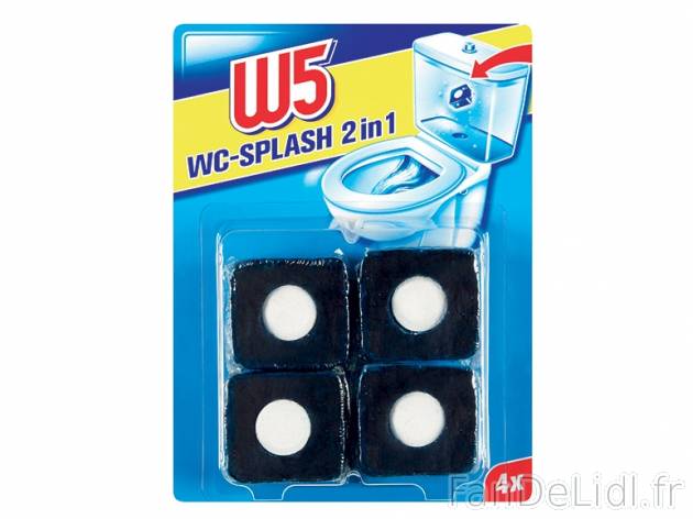 4 tablettes WC-Splash 2 en 1 , prezzo 1.29 € per 4 x 50 g, 1 kg = 6,45 € EUR.