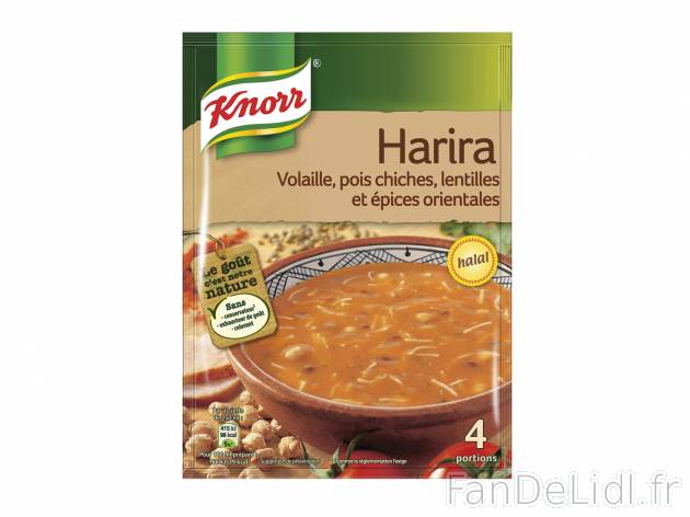 Knorr soupe harira halal -  France , le prix 1.55 €