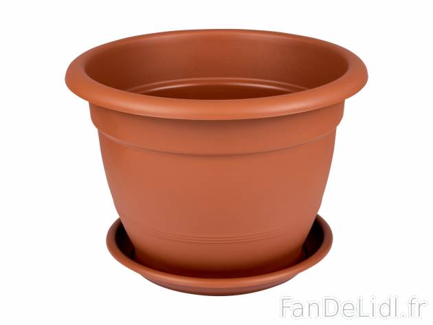 Pot de fleurs avec soucoupe , le prix 4.99 € 
- Ø Env. 45 cm
- 2 coloris au ...