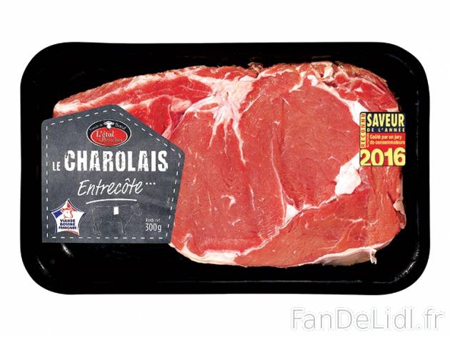 Entrecôte charolaise , prezzo 6.99 € per 300 g, 1 kg = 23,30 € EUR.