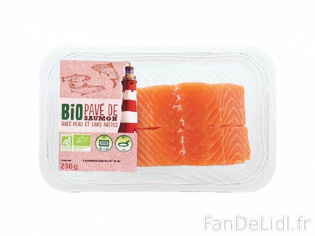 Pavés de saumon bio , prezzo 5.99 &#8364; per 250 g, 1 kg = 23,96 € EUR. ...