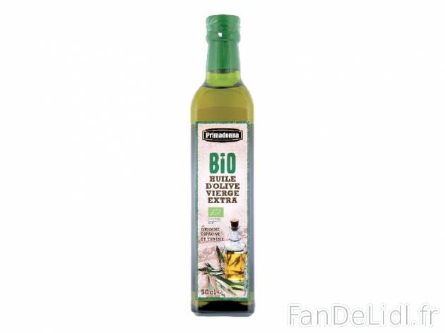 Huile d&apos;olive vierge extra bio , prezzo 3.59 € per 50 cl, 1 L = 7,18 € EUR.