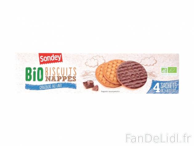 Biscuits nappés au chocolat bio , prezzo 1.39 € per 160 g au choix, 1 kg = 8,69 ...