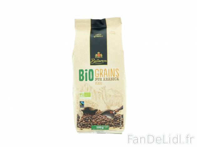 Café en grains pur arabica Bio , le prix 4.99 € 

Caractéristiques

- AB ...