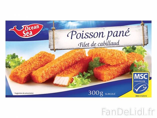 Bâtonnets de cabillaud panés , prezzo 1.99 &#8364; per 300 g, 1 kg = 6,63 ...