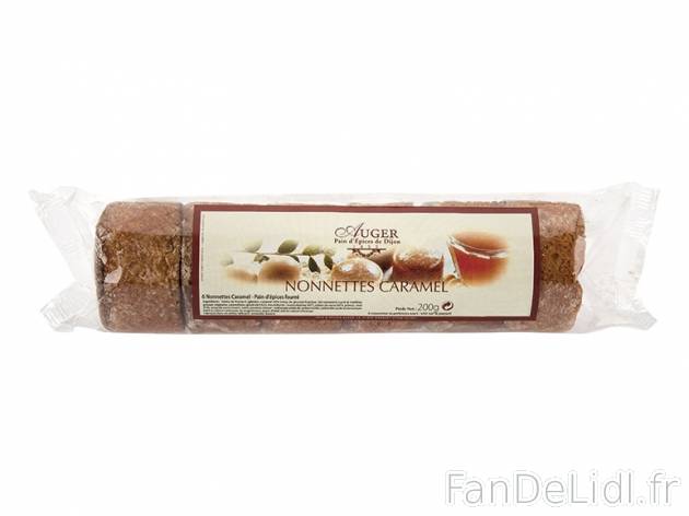 6 nonnettes au caramel , prezzo 2.99 € per 200 g, 1 kg = 14,95 € EUR.