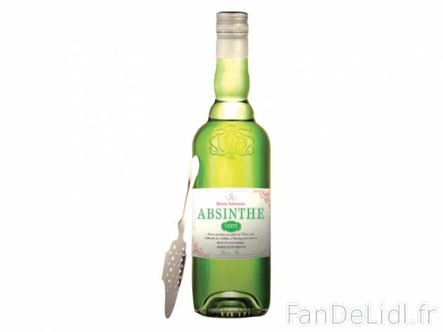 Absinthe , prezzo 19.99 € per 70 cl, 1 L = 28,56 € EUR. 
- 55 % Vol. 
- Après ...