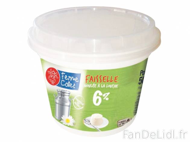 Faisselle , prezzo 1.29 € per 500 g au choix, 1 kg = 2,58 € EUR. 
- 6 % de ...