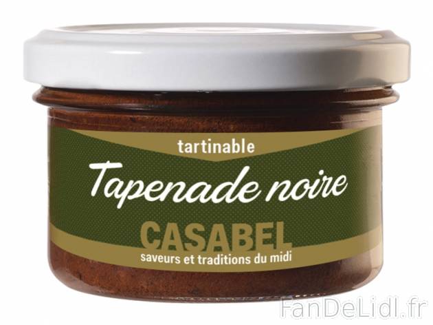 Tapenade d&apos;olives noires , prezzo 1.29 € per 90 g, 1 kg = 14,33 € EUR.