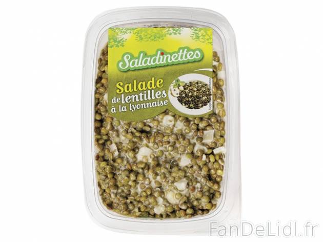 Salade de lentilles à la lyonnaise , prezzo 1.49 € per 500 g, 1 kg = 2,98 € EUR.