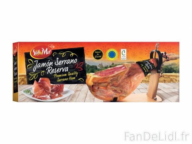 Jamón Serrano Reserva STG , le prix 9.23 € 
- Couteau et planche à découper ...