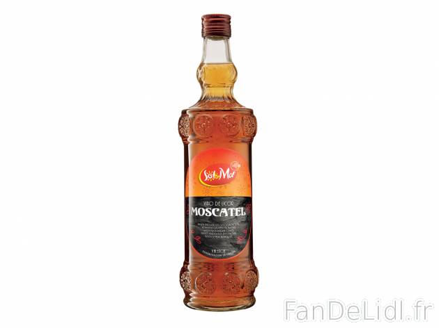 Moscatel vin de Muscat liquoreux , le prix 5.99 €  
-  15 % Vol.