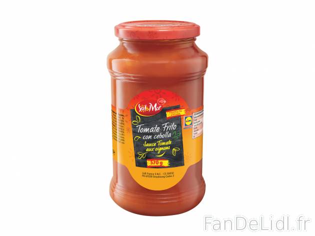 Sauce tomate aux oignons , le prix 1.29 €