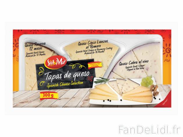 Plateau de 3 fromages , le prix 4.69 € 
- Composé d’un fromage au lait de ...