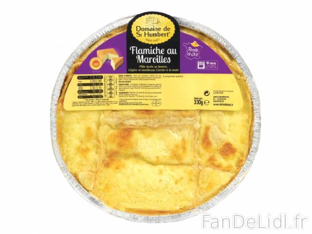 Flamiche au maroilles AOP , prezzo 4.49 € per 330 g, 1 kg = 13,61 € EUR.