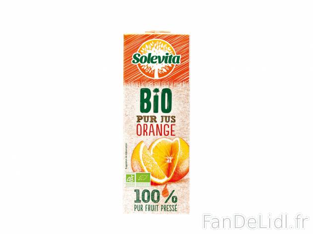 Pur Jus d’orange Bio , le prix 1.79 € 
- Produit disponible toute l&apos;année ...
