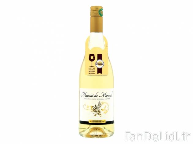 Muscat de Mireval AOP , prezzo 5.29 € per 75 cl, 1 L = 7,05 € EUR. 
- Température ...