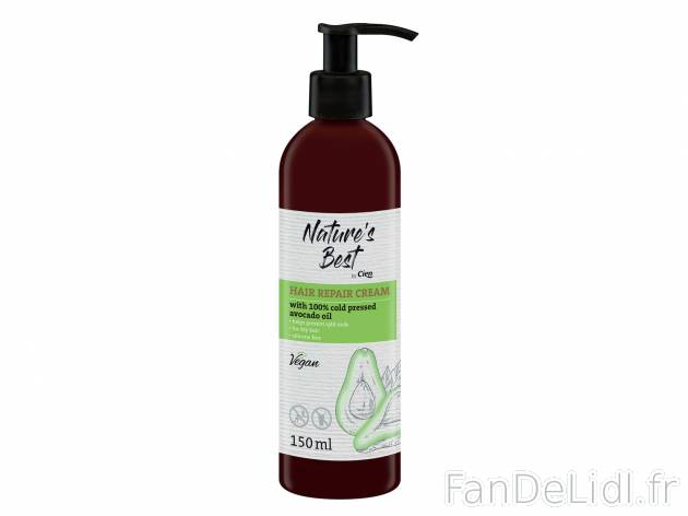 Crème réparatrice pour les cheveux Nature’s Best en , le prix 2.19 € 
- Vegan
- ...
