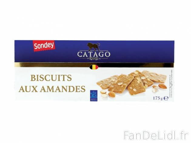 Biscuits aux amandes , prezzo 1.79 € per 175 g, 1 kg = 10,23 € EUR.