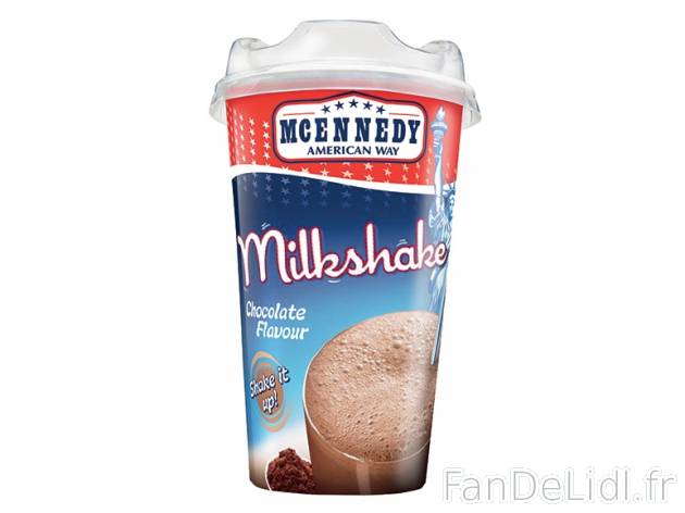 Milkshake , prezzo 0.79 € per 230 ml au choix, 1 L = 3,43 € EUR. 
- Au choix ...