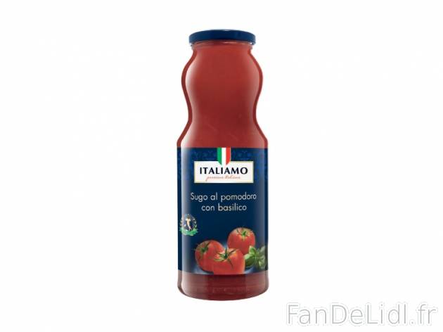 Sauce tomate-basilic ou purée de tomate , prezzo 0.99 € per 720 ml au choix, ...