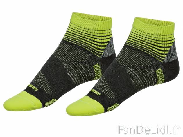 Chaussettes de course Crivit, le prix 2.99 € 
- Du 41/42 au 45/46 selon modèle
- ...