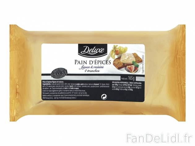 Pain d&apos;épices aux figues spécial foie gras , prezzo 1.79 € per 165 ...