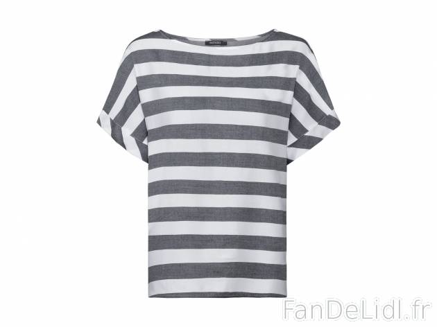 Blouse , le prix 7.99 € 
- Du 36 au 48 selon modèle.
- Ex. 100 % viscose (LENZING™ ...