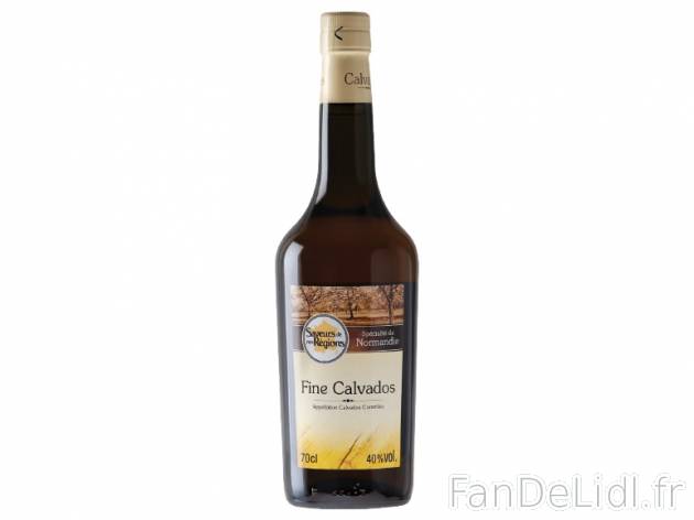 Fine Calvados AOC , prezzo 13.95 € per 70 cl, 1 L = 19,93 € EUR.