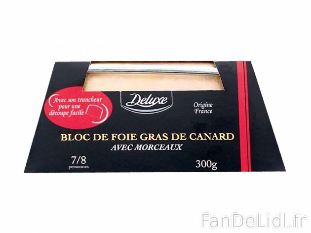 Bloc de foie gras de canard avec morceaux , prezzo 9.99 € per 300 g, 1 kg = 33,30 ...