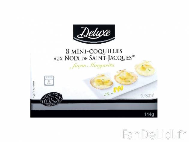 8 mini coquilles aux noix de Saint-Jacques , prezzo 3.99 € per 144 g au choix, ...