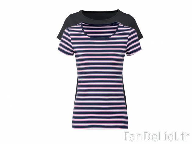 T-shirts , le prix 6.99 € 
- Lot de 2
- Du S au XL selon modèle.
- Ex. 95 ...