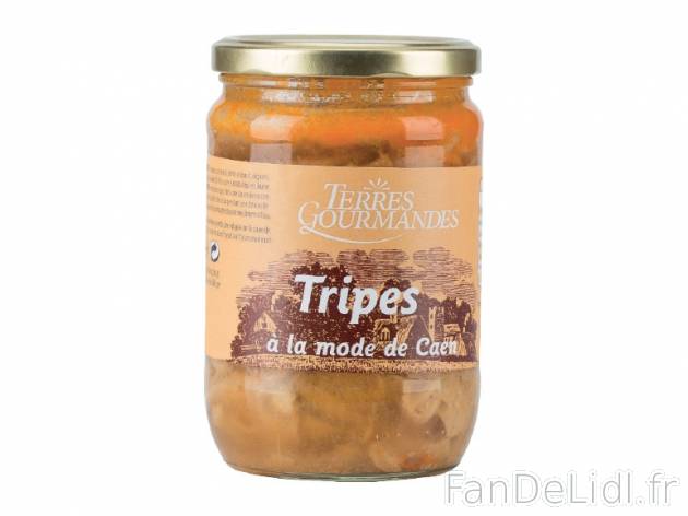 Tripes à la mode de Caen , prezzo 3.49 € per 600 g, 1 kg = 5,82 € EUR.