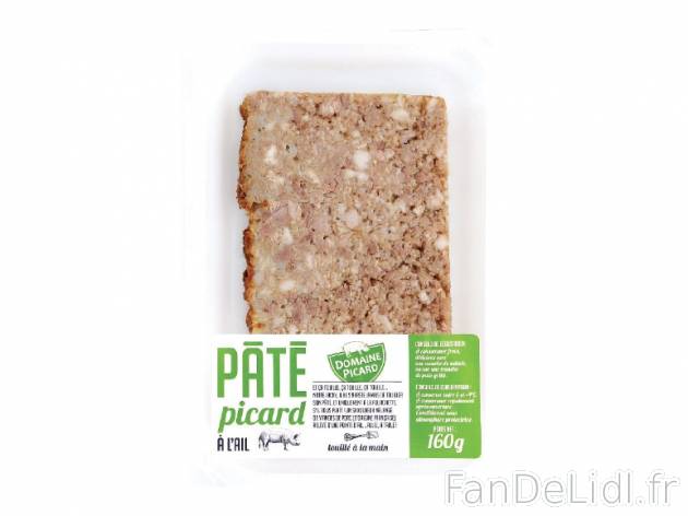 Pâté picard , prezzo 1.79 € per 160 g au choix, 1 kg = 11,19 € EUR. 
- Au ...