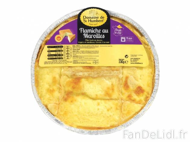 Flamiche au maroilles , prezzo 4.89 € per 330 g, 1 kg = 14,82 € EUR.