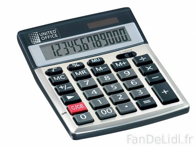 Calculatrice , prezzo 2.99 € per L&apos;unité 
- Alimentation solaire et ...