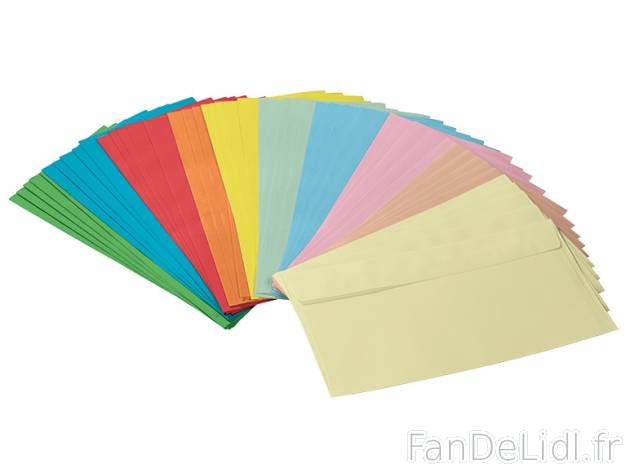 50 enveloppes de couleur , prezzo 1.99 € per Le lot au choix 
- Sans fenêtre ...