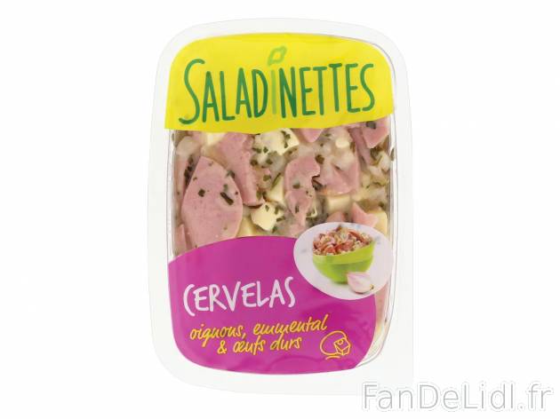 Salade de cervelas - oignons, emmental et oeufs durs, prezzo 2.49 € per 500 g