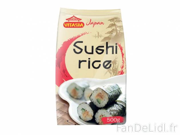 Riz pour sushi , prezzo 0.89 € per 500 g, 1 kg = 1,78 € EUR.