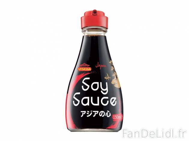 Sauce soja salée , prezzo 0.99 € per 150 ml, 1 L = 6,60 € EUR.