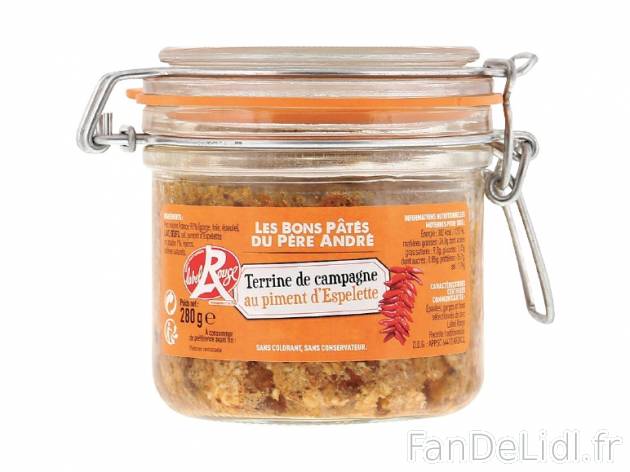 Terrine de campagne au piment d’Espelette Label Rouge , prezzo 2.99 &#8364; ...